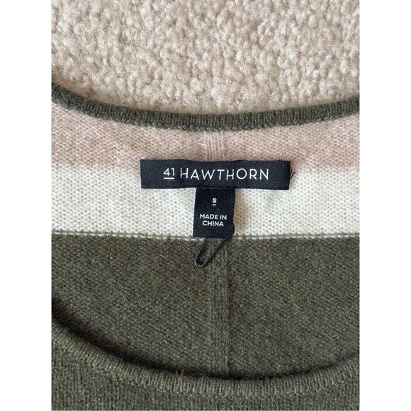 41Hawthorn Multicolor Striped Cashmere Crewneck Sweater size S - Picture 4 of 7